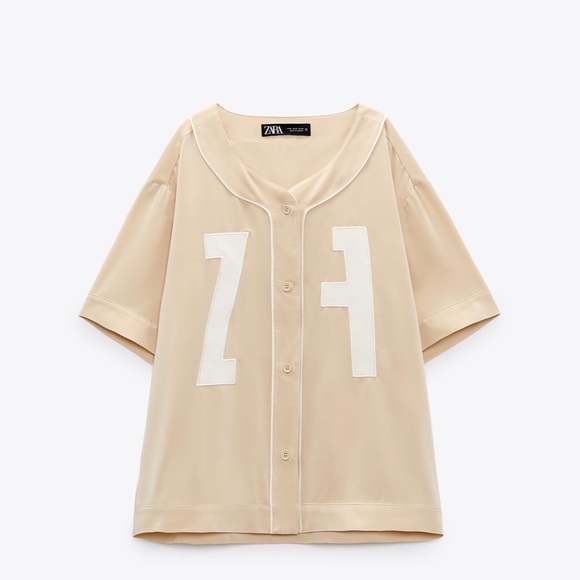 ZARA SATIN EMBROIDERED SHIRT - Picture 3 of 5